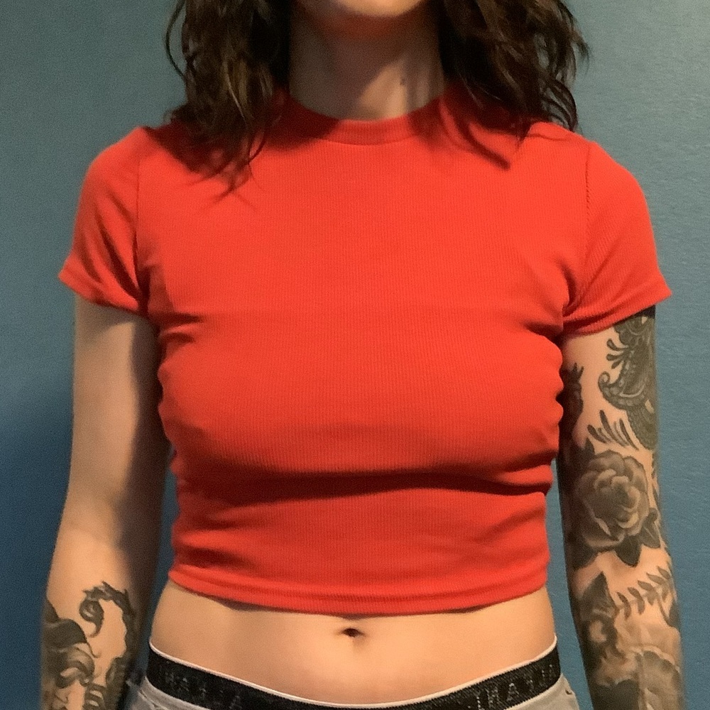 Super down cropped shirt